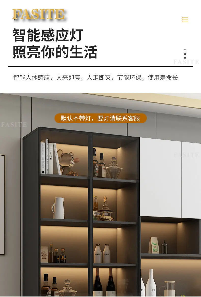 LivingRoom Cabinet Premium Solid Wood Dining Side Cabinet Integrated Household Light Luxury High-end Wine Cabinet Storage Locker