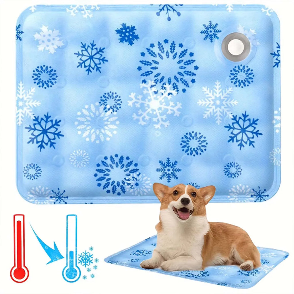 Pet Cooling Mat, Polymer Soft Ice Gel Cool Pad, Waterproof Wear Resistant, Summer Heat Relief Cooling Cushion for Dogs & Cats