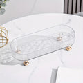 Bathroom Vanity Tray, Acrylic Makeup Perfume Organizer for Dresser, Decorative Organizer Countertop for Skincares, Cosmetics
