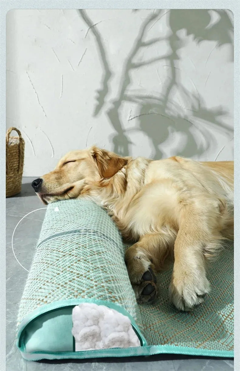 Cooling Bedding for Dogs Mat Pets Supplies Dog Beds Tiny Washable Bed Lie Outdoor House Cushion Mattress Large Pet Accessories